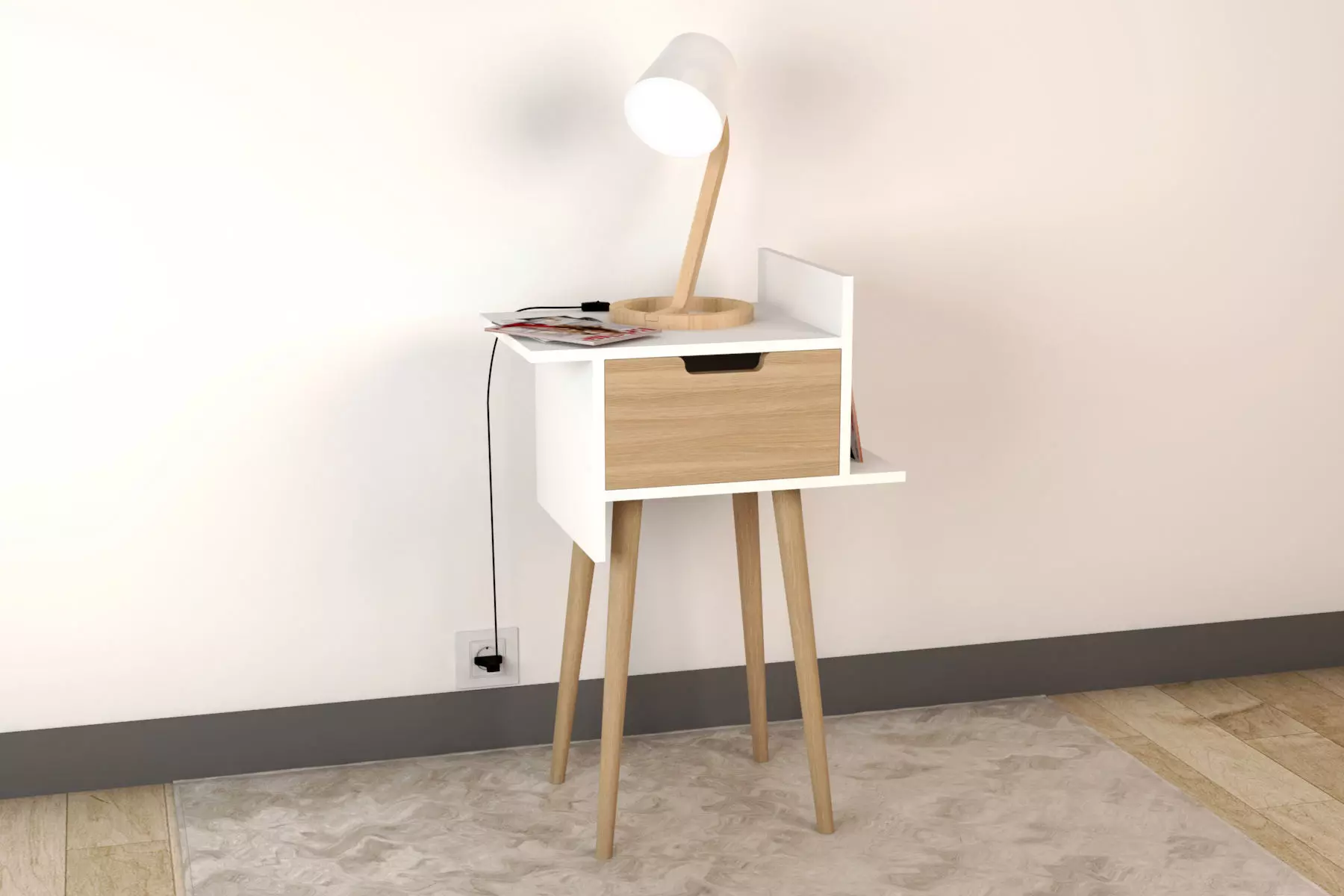 Bedside Table - Set Decoration Bedroom 02 3D model_0