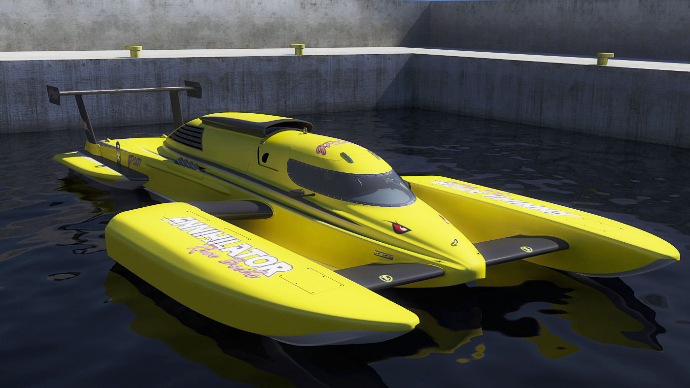 hydroplane boat hydroplane boat annihilator 3d model max obj 3ds fbx hydroplane boat hydroplane boat annihilator 3d model max obj 3ds fbx