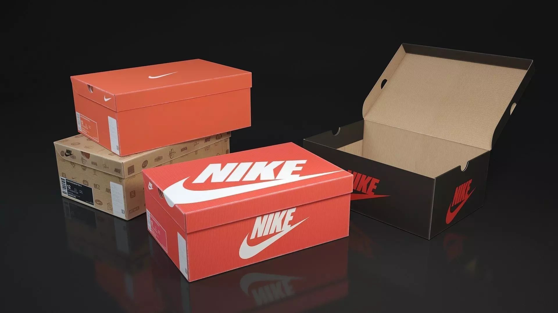 Shoe box Nike 3d 3D model_0