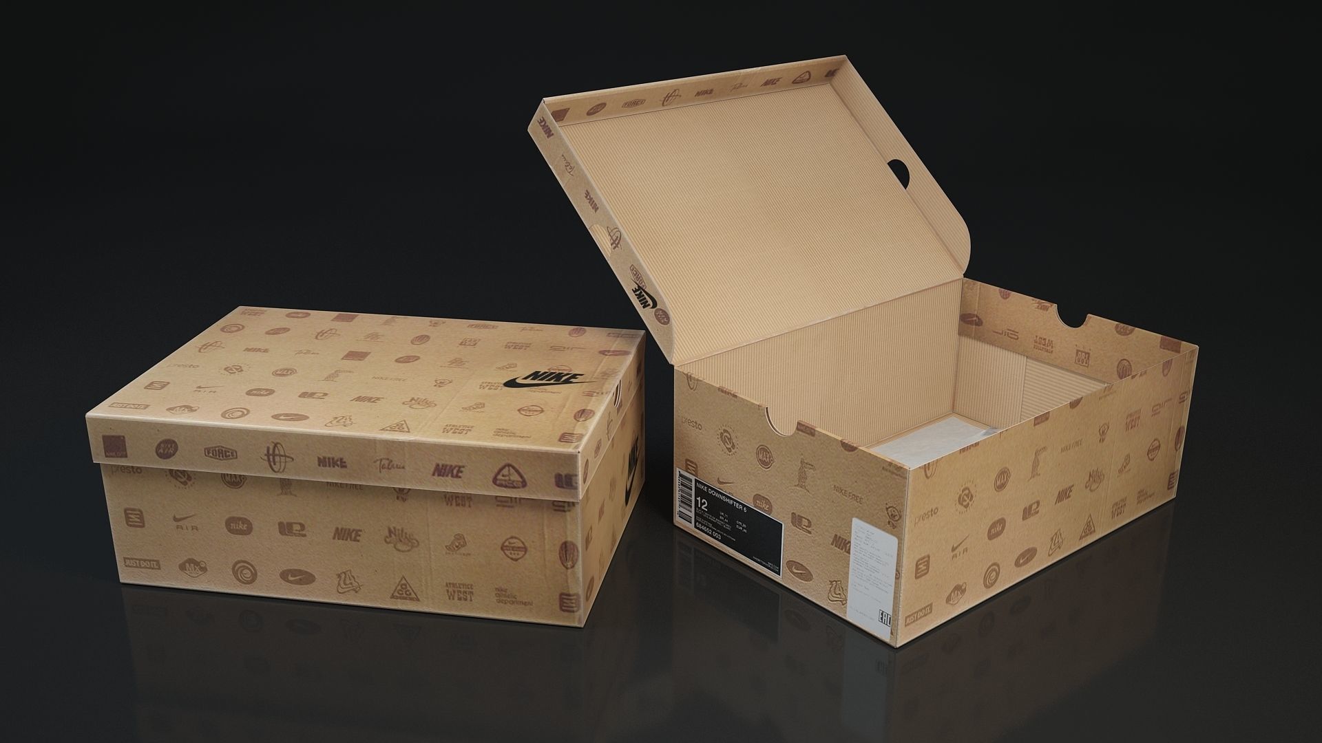 Shoe box Nike 3d 3D model_4