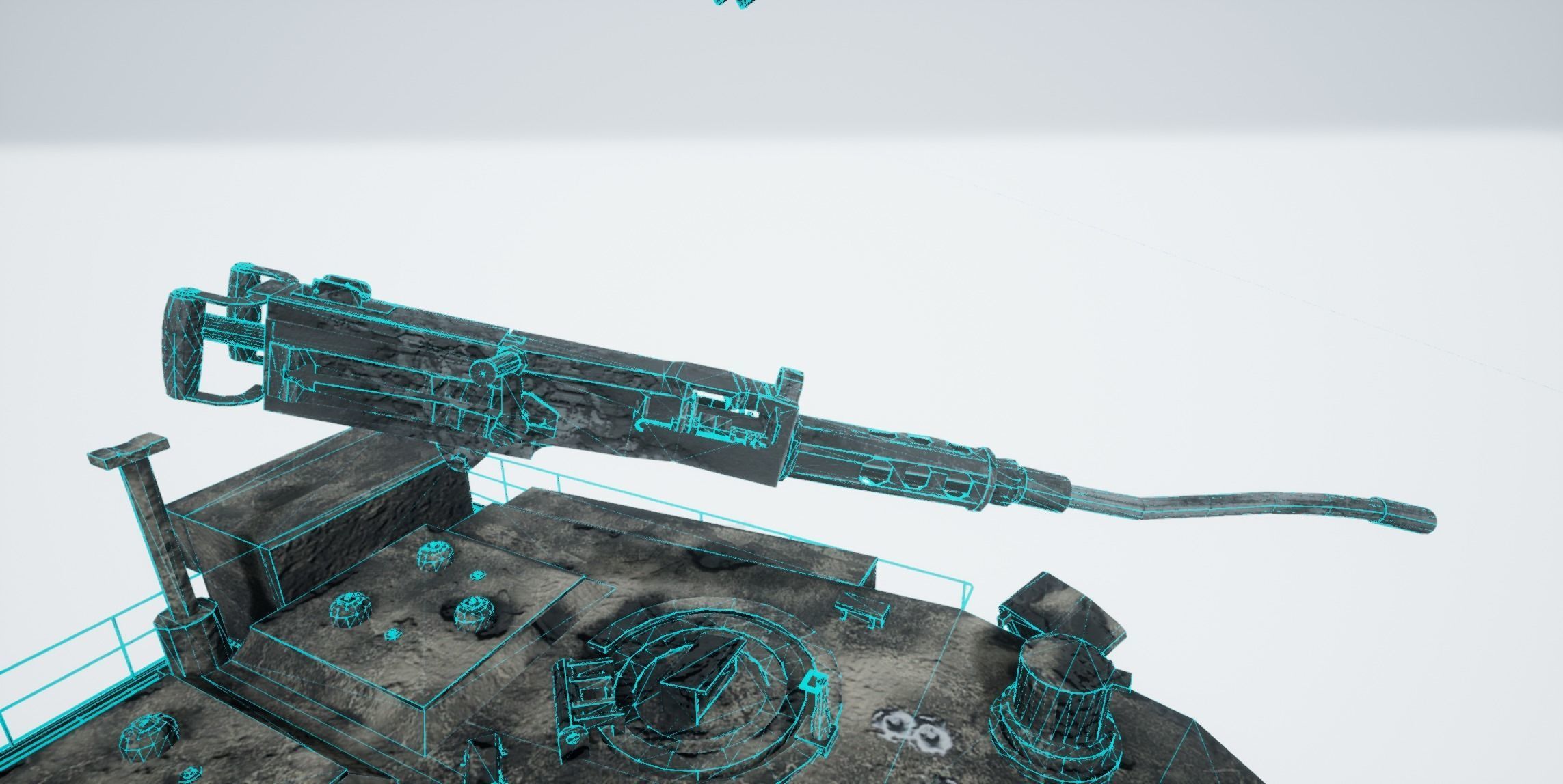 Tank Destroyed Low-poly 3D model_19