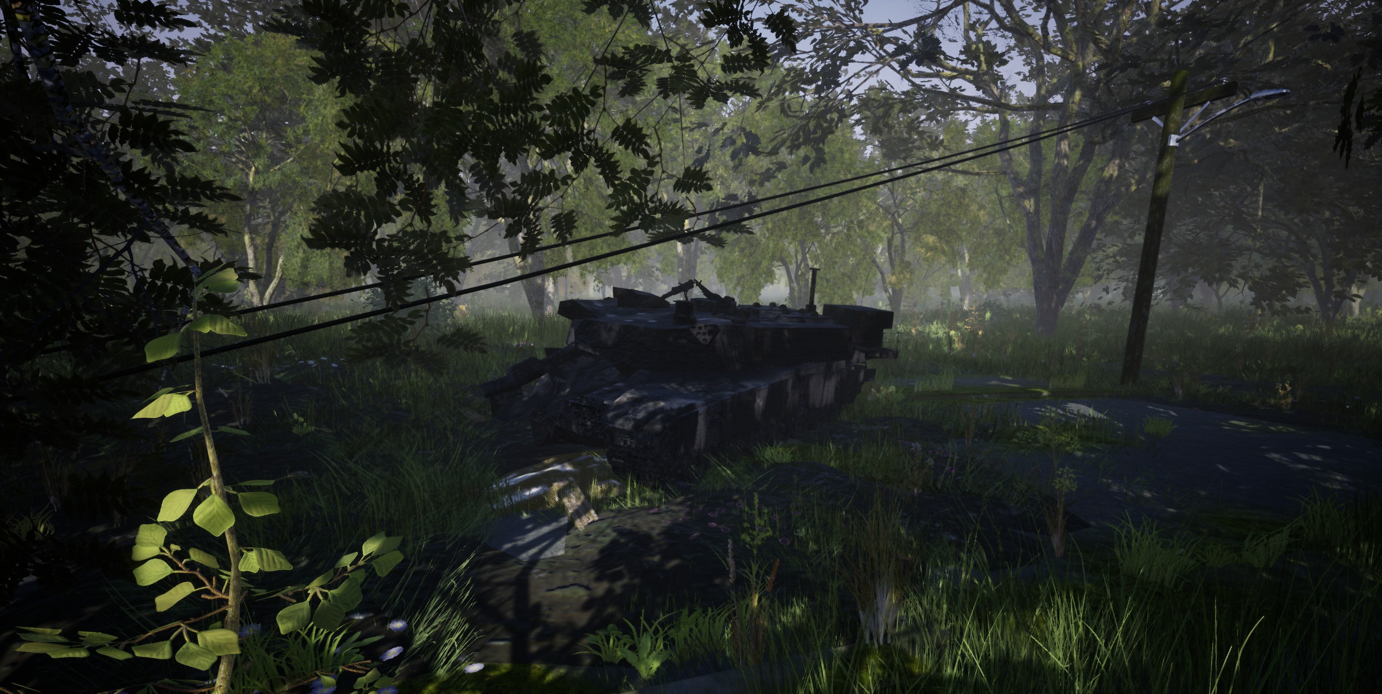 Tank Destroyed Low-poly 3D model_12