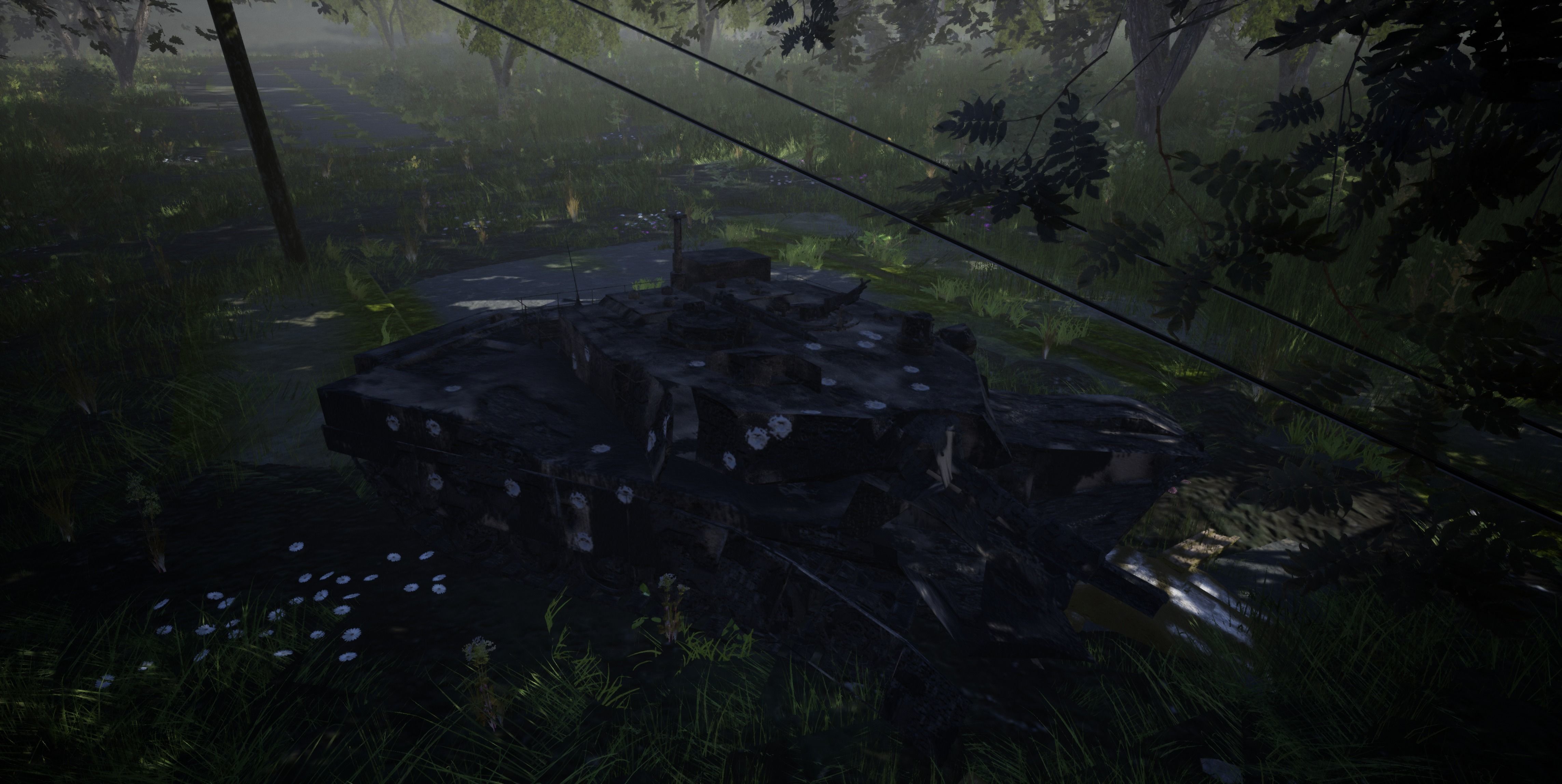 Tank Destroyed Low-poly 3D model_10