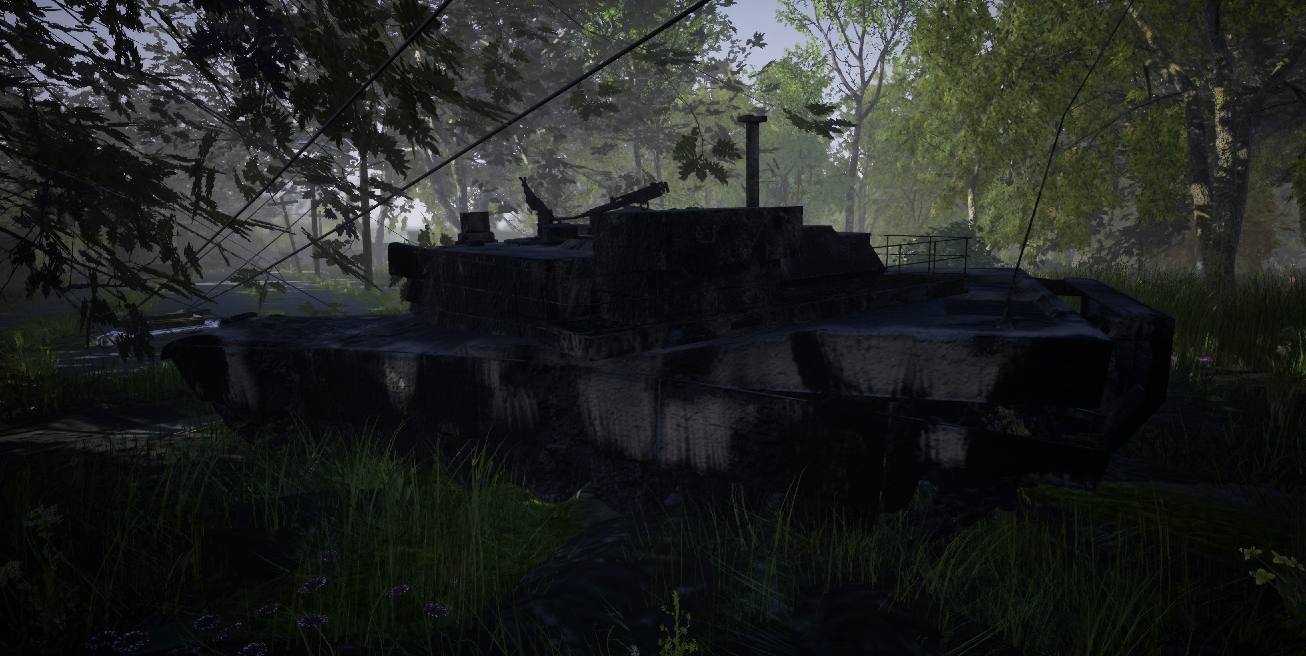 Tank Destroyed Low-poly 3D model_13