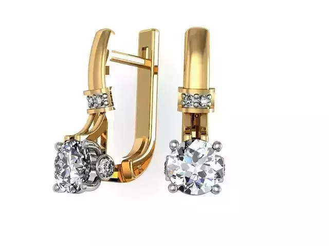 Earrings classic diamond set 