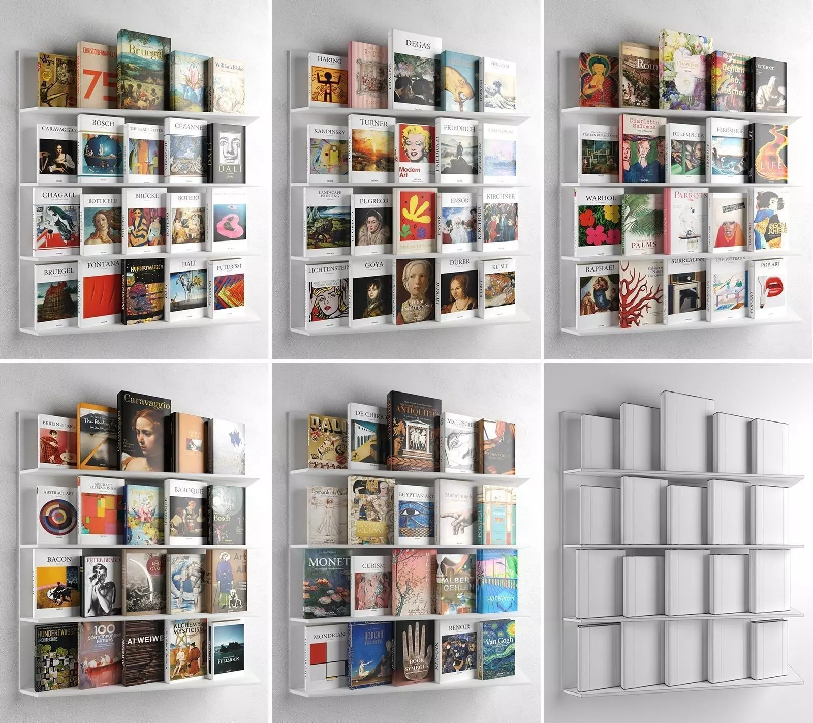 Books Collection 01 3D model_0