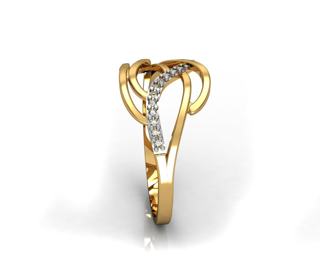 Ring waved set 3D print model_1