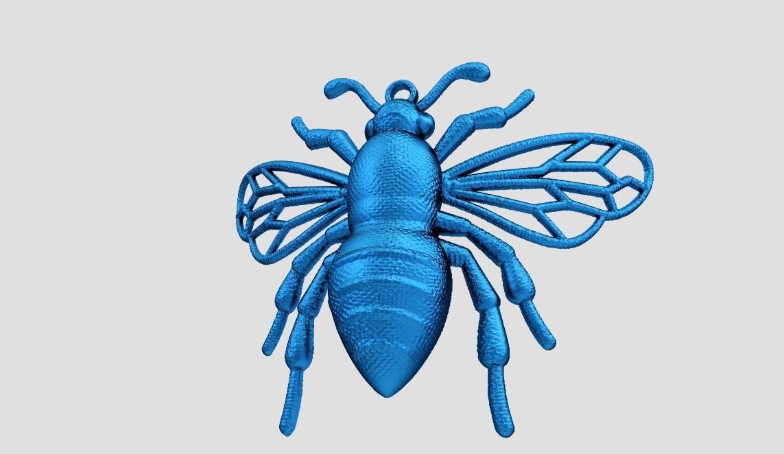 Bee Necklace 3D print model_3