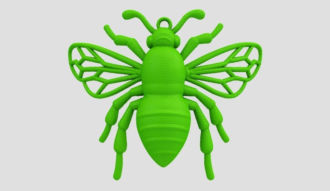 Bee Necklace 3D print model_8