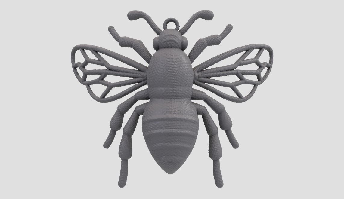 Bee Necklace 3D print model_9