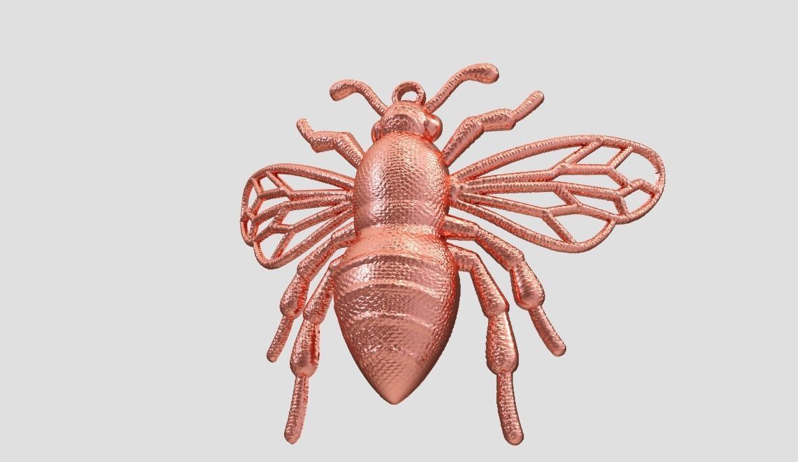 Bee Necklace 3D print model_2