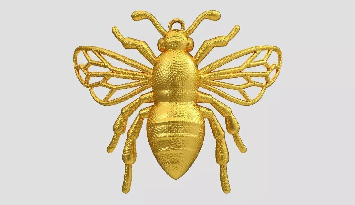 Bee Necklace 3D print model_0