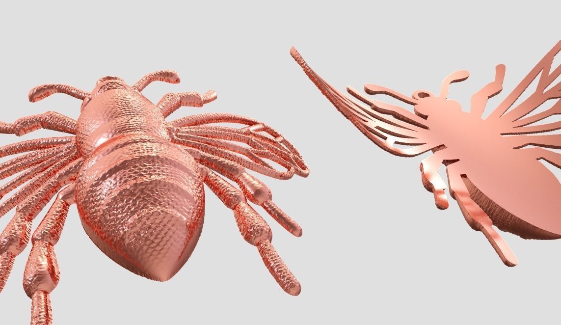 Bee Necklace 3D print model_7