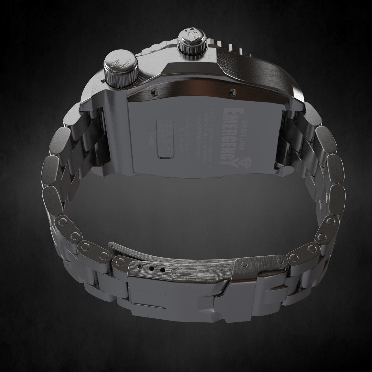 Breitling Emergency II Watch  3D model_2