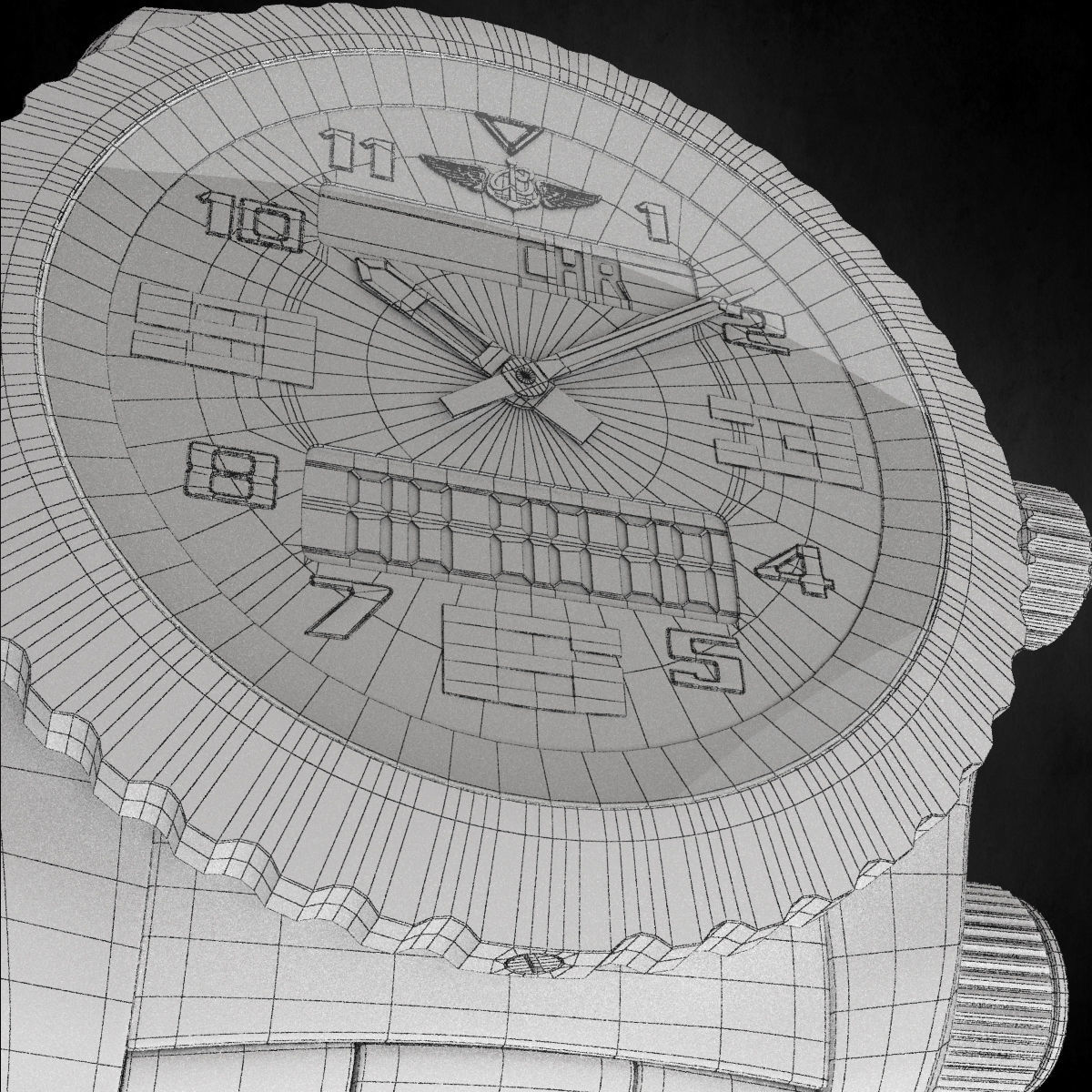 Breitling Emergency II Watch  3D model_11