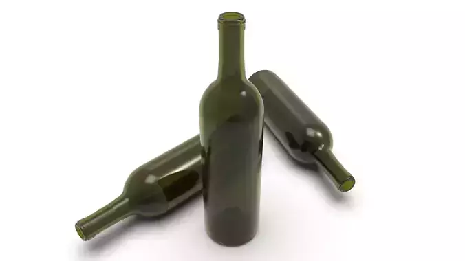 Wine bottle 3D print model