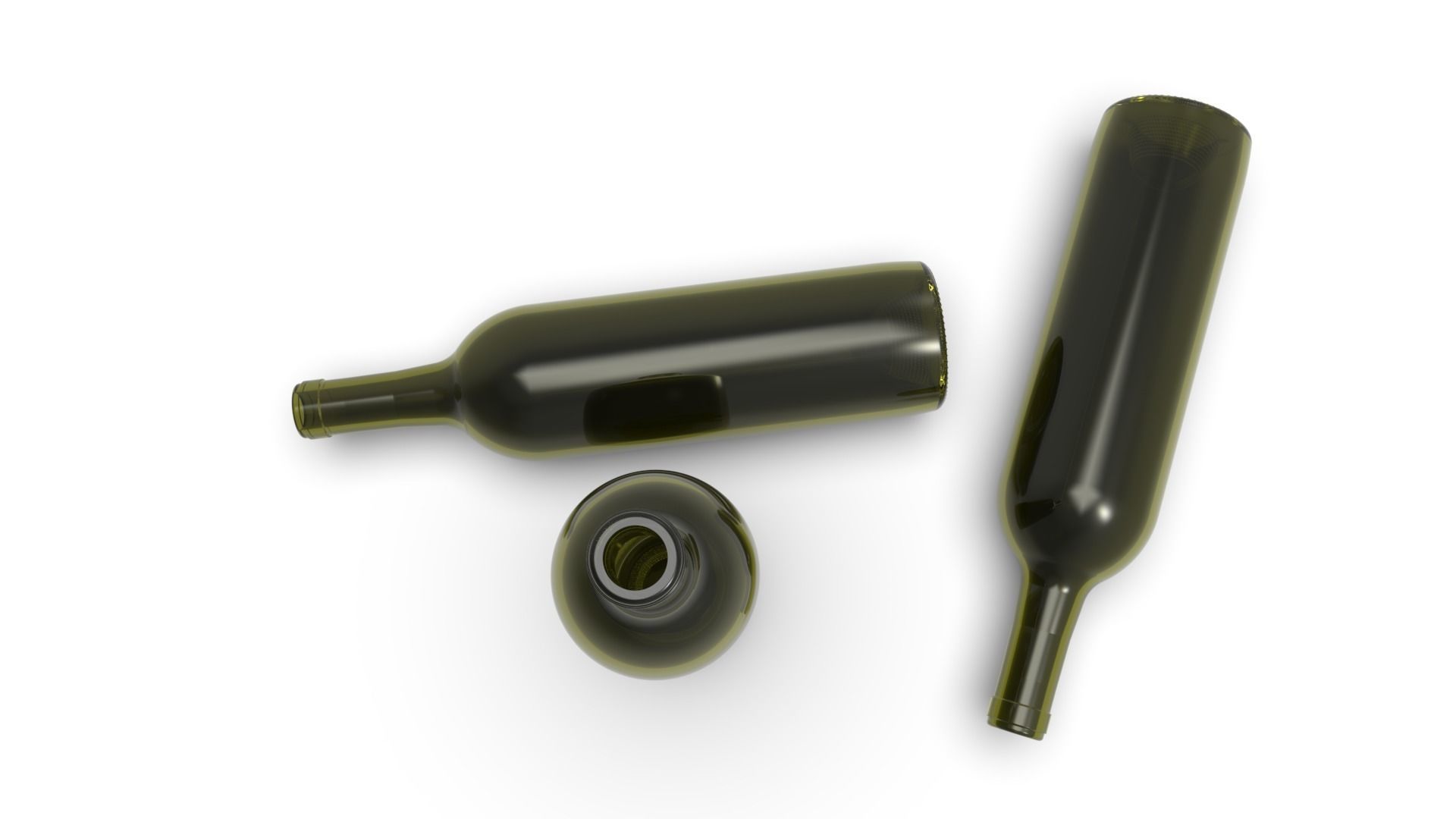 Wine bottle 3D print model_14