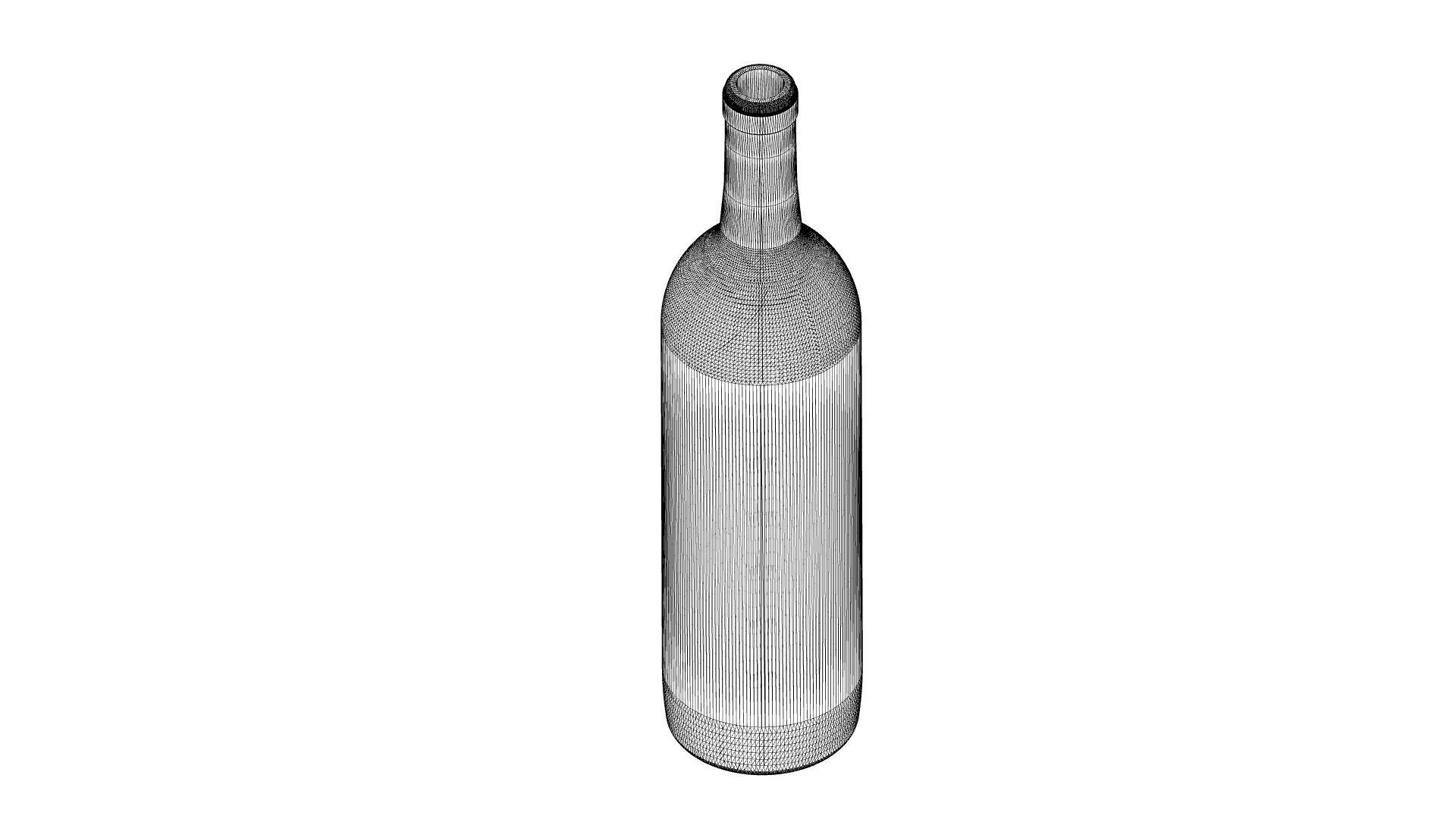 Wine bottle 3D print model_3