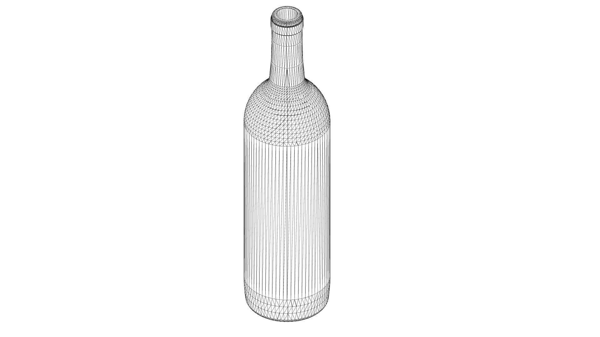 Wine bottle 3D print model_2