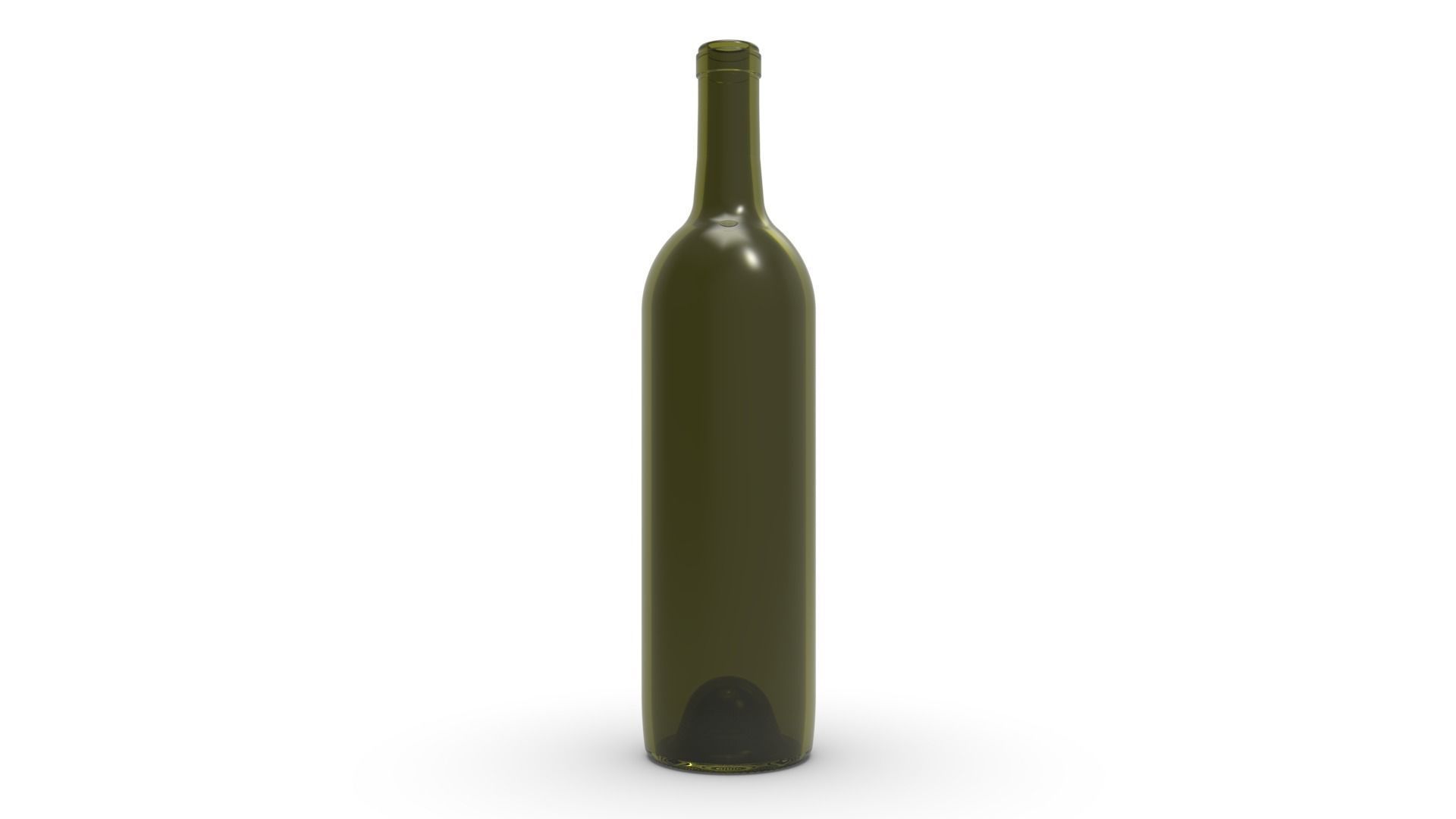 Wine bottle 3D print model_4