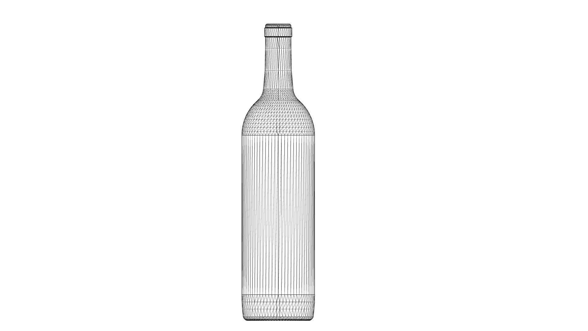 Wine bottle 3D print model_5