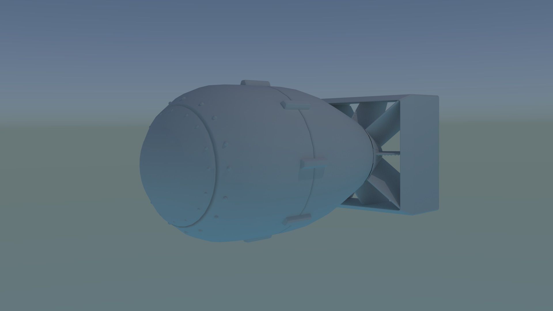 Fat Man Bomb 3D model_1