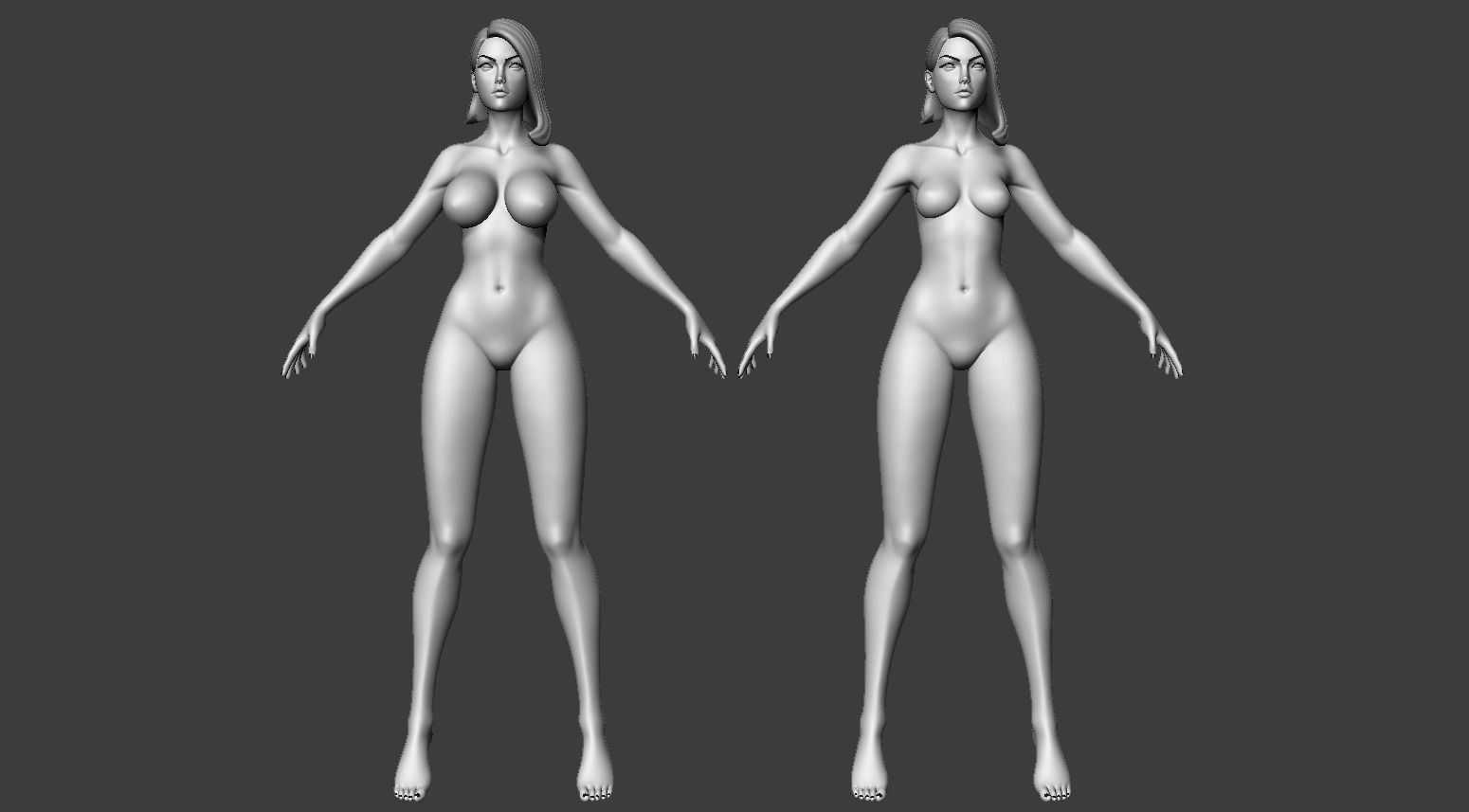 Stylized Heroic female  3D model_4