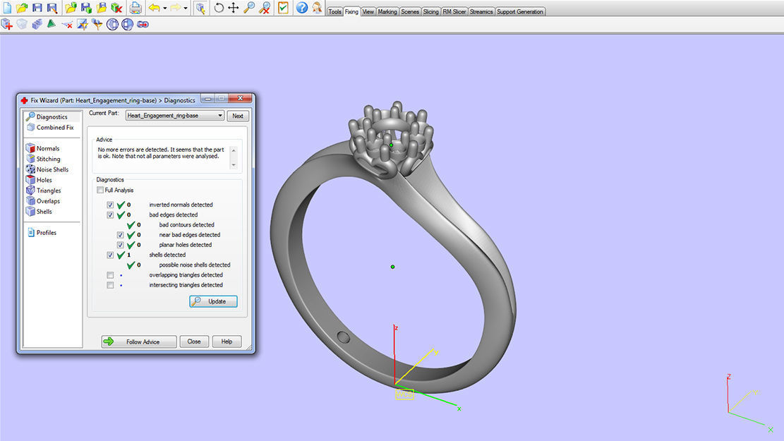 Heart Engagement ring 3D print model_6