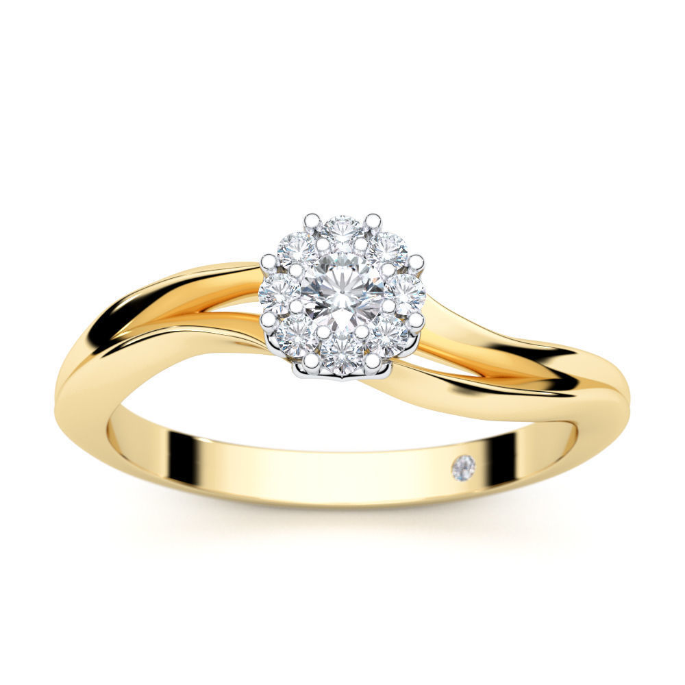 Heart Engagement ring 3D print model_2