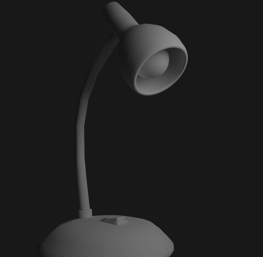 Low Poly Desk Lamp Low-poly 3D model_1