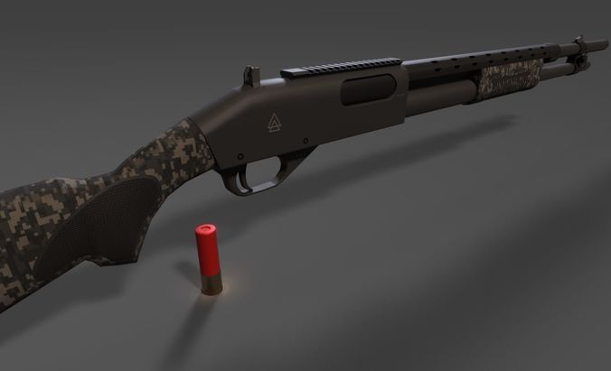 Remington 870 Free low-poly 3D model