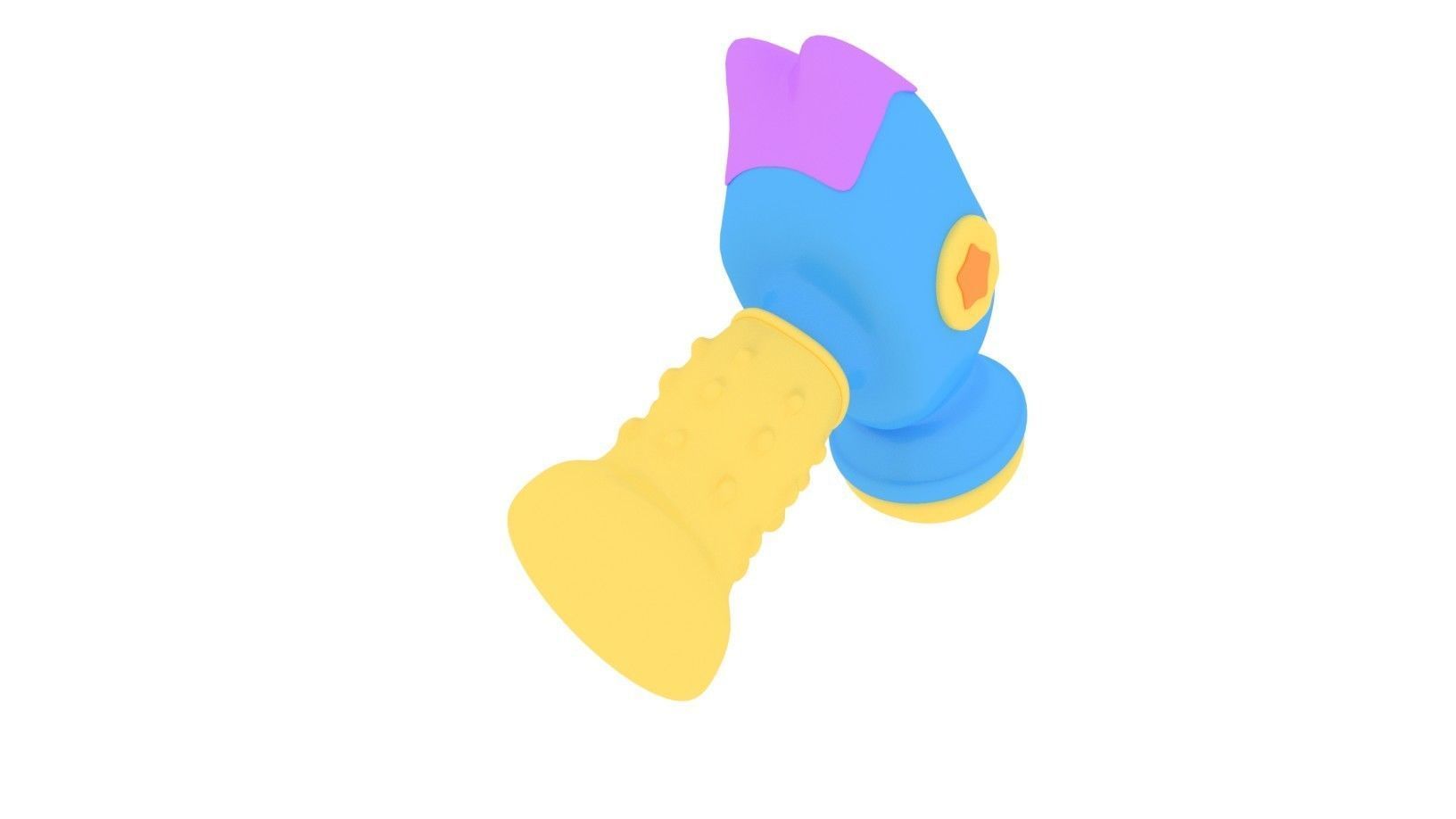 Toy Hammer Low-poly 3D model_5