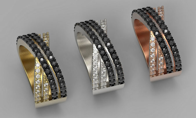 x cross diamond ring 3d print  model for 3d printer  3D print model