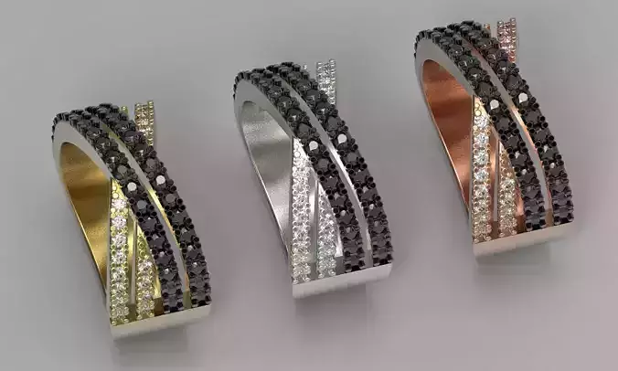x cross diamond ring 3d print  model for 3d printer 