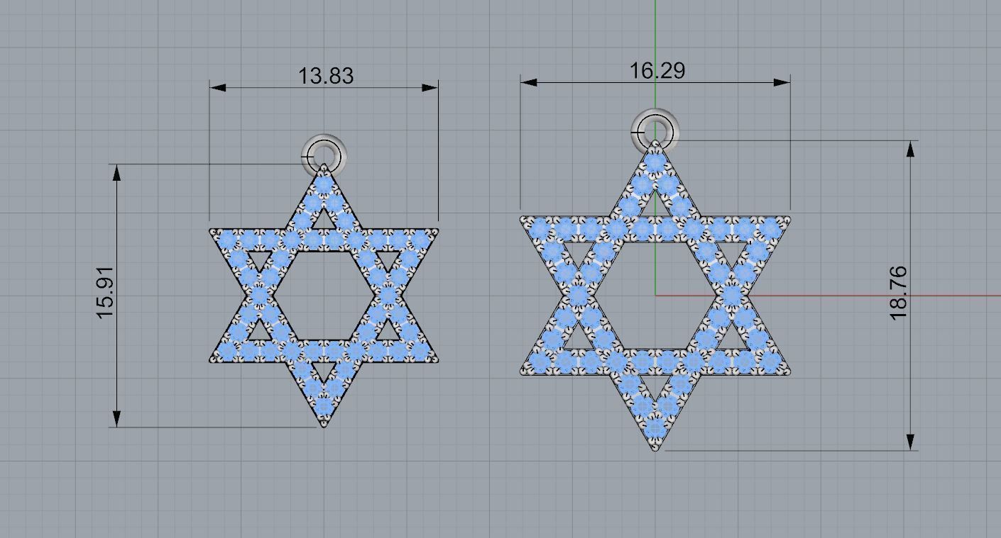 David star 3d printable model stl 3dm pendant 3d model 3D print model_2