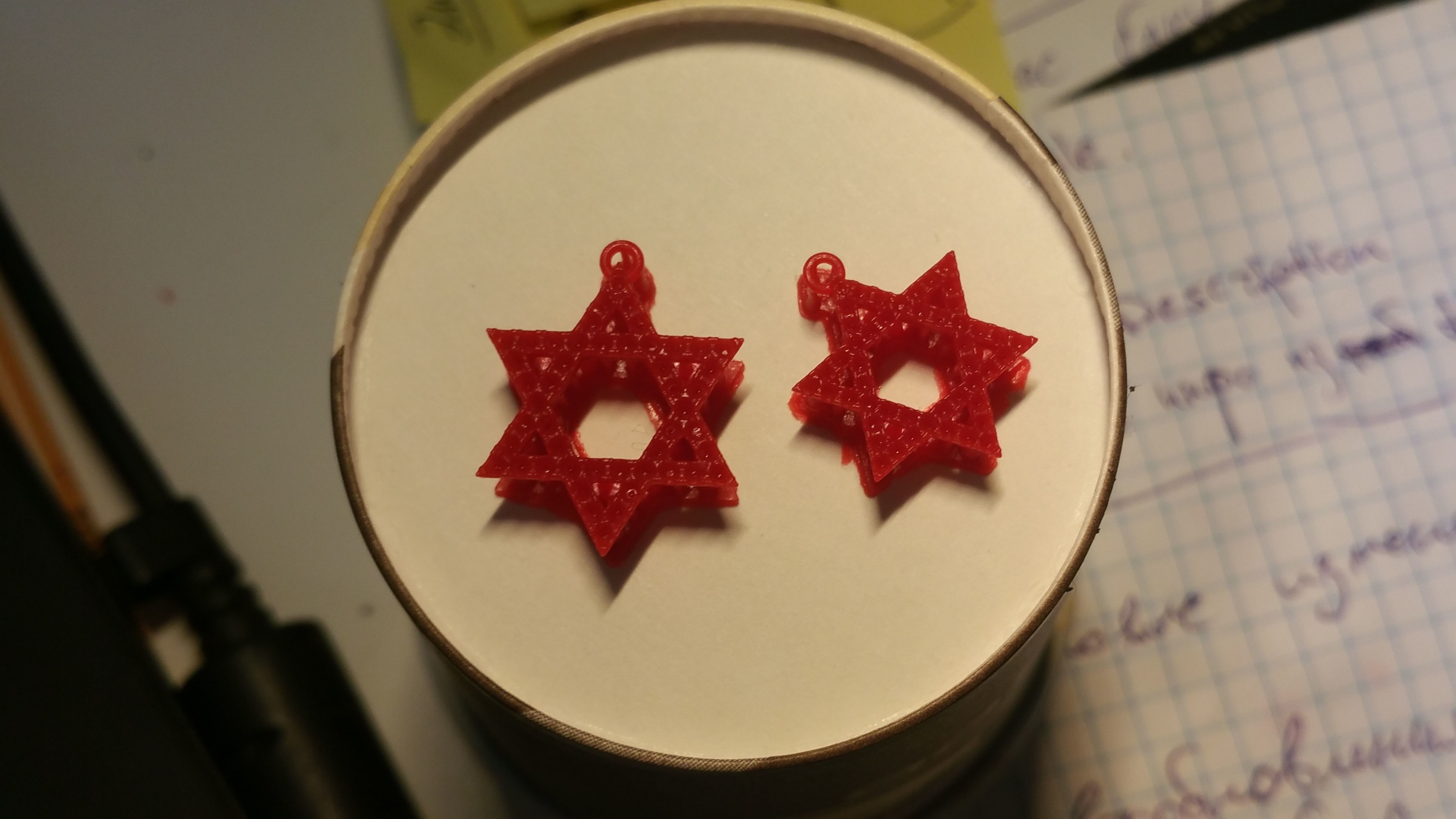 David star 3d printable model stl 3dm pendant 3d model 3D print model_4