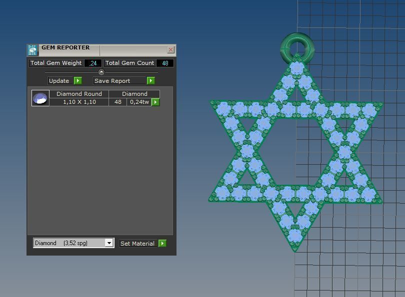 David star 3d printable model stl 3dm pendant 3d model 3D print model_12