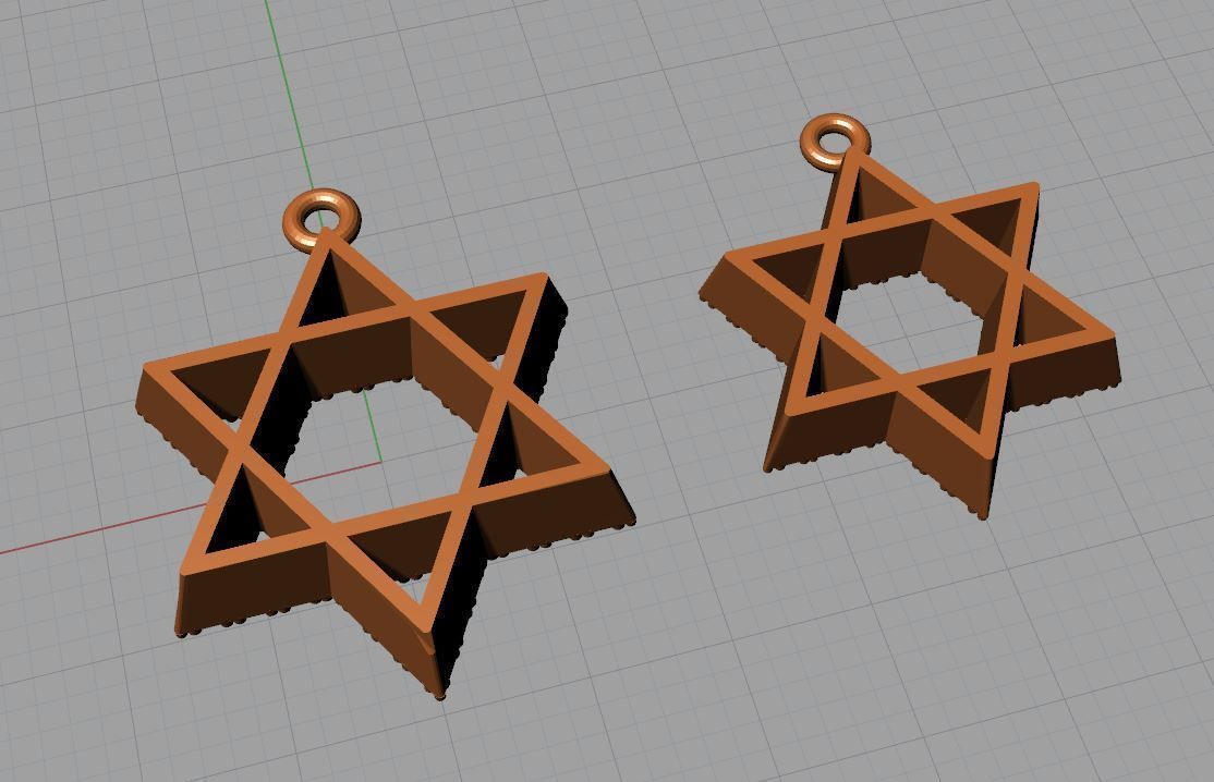 David star 3d printable model stl 3dm pendant 3d model 3D print model_16