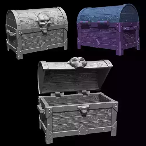 -FREE-Openable Chest Kit for 3D Print Free 3D print model