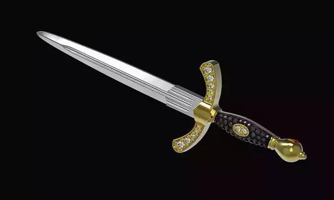 Sword 3d model for print mens pendant necklace 3dm stl file 3D print model