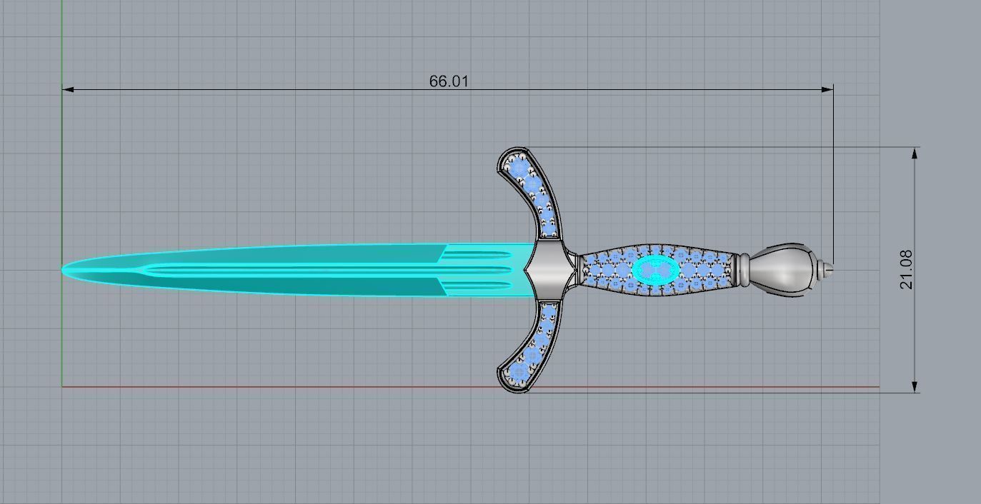 Sword 3d model for print mens pendant necklace 3dm stl file 3D print model_8