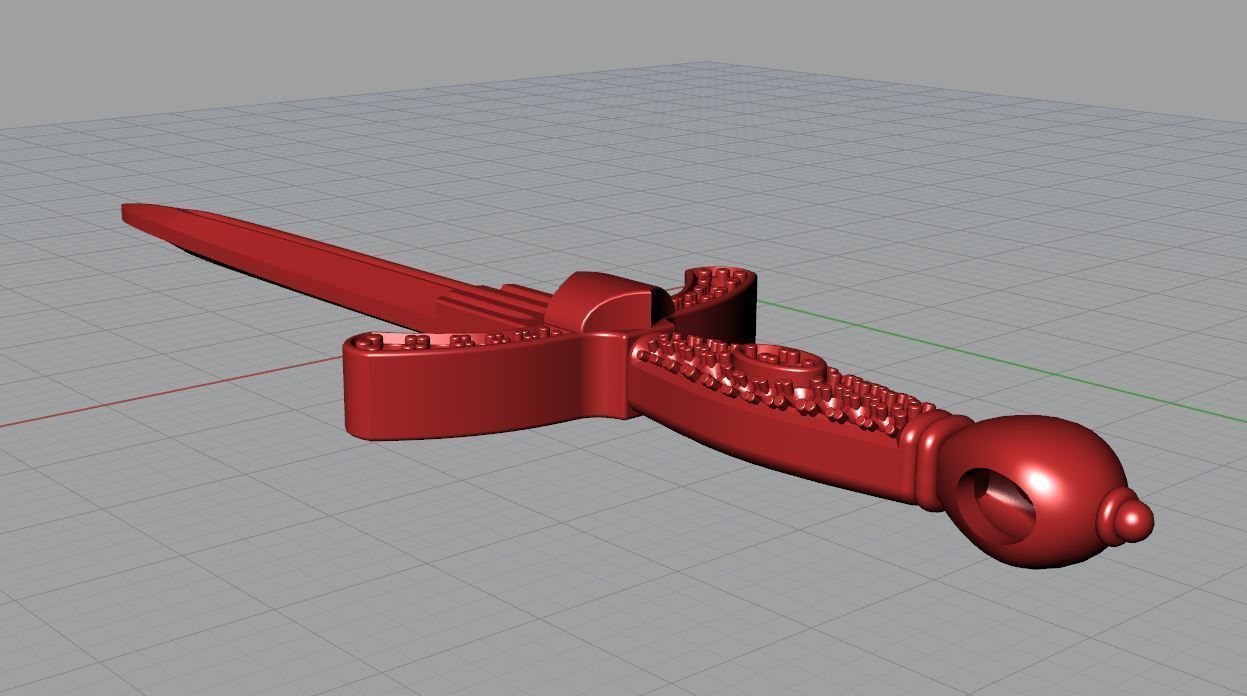 Sword 3d model for print mens pendant necklace 3dm stl file 3D print model_16
