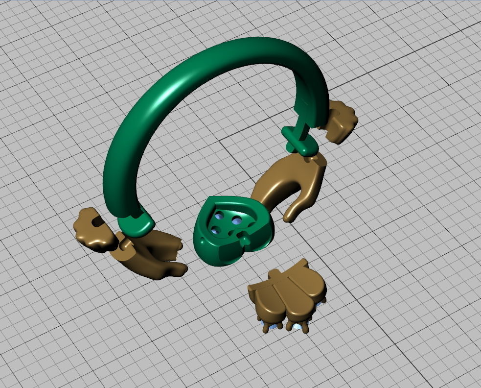Claddagh Engagement ring Irish ring 3d print model 3D print model_6