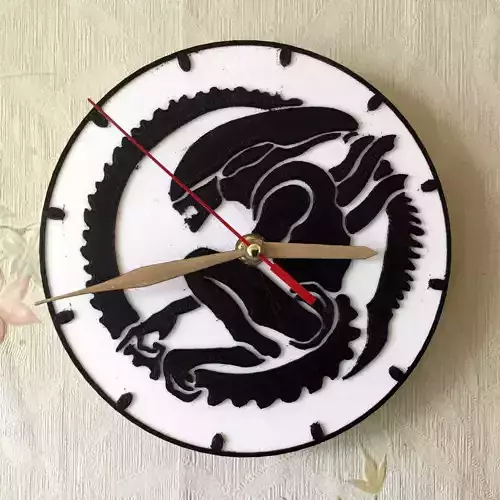 Wall clock ALIEN 3D print model