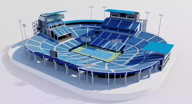 Lindner Family Tennis Center - Cincinnati Low-poly 3D model