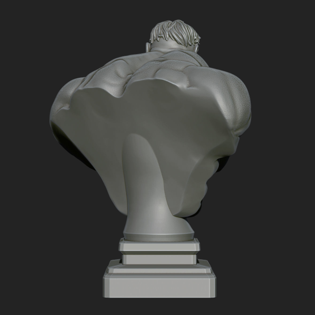 Hulk bust 3D print model_3