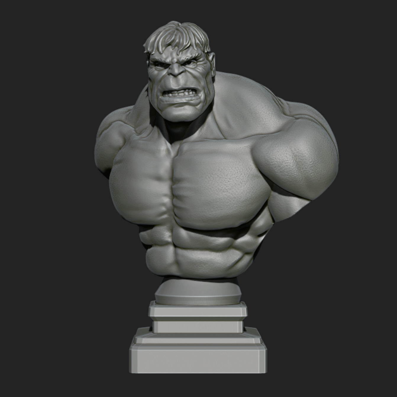 Hulk bust 3D print model_1