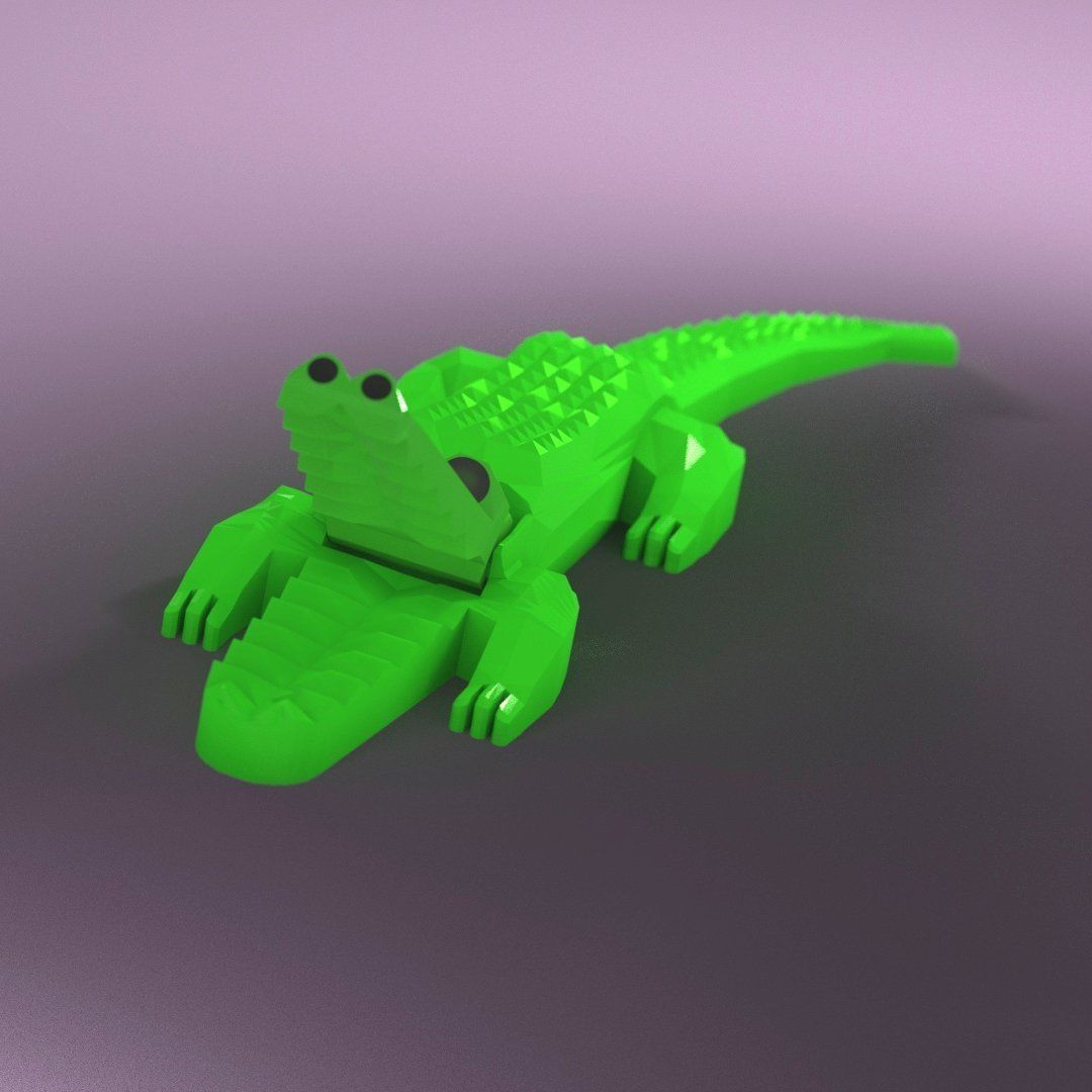 Pretty crocodile 3D print model_7