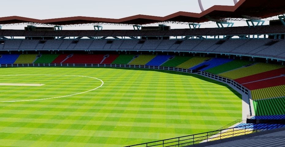 Jawaharlal Nehru Stadium - Kochi Low-poly 3D model_3