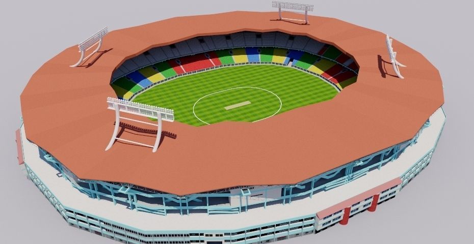 Jawaharlal Nehru Stadium - Kochi Low-poly 3D model_1